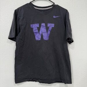 Nike University of‎ Washington Huskies W Logo T Shirt Black Purple Mens M